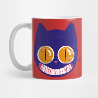 Ete the purplish cat with thin pupil Mug